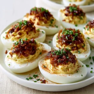 Tangy French Onion Deviled Eggs Creamy Party Snack