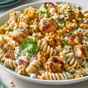 Zesty Street Corn Chicken Pasta Salad Summer Favorite