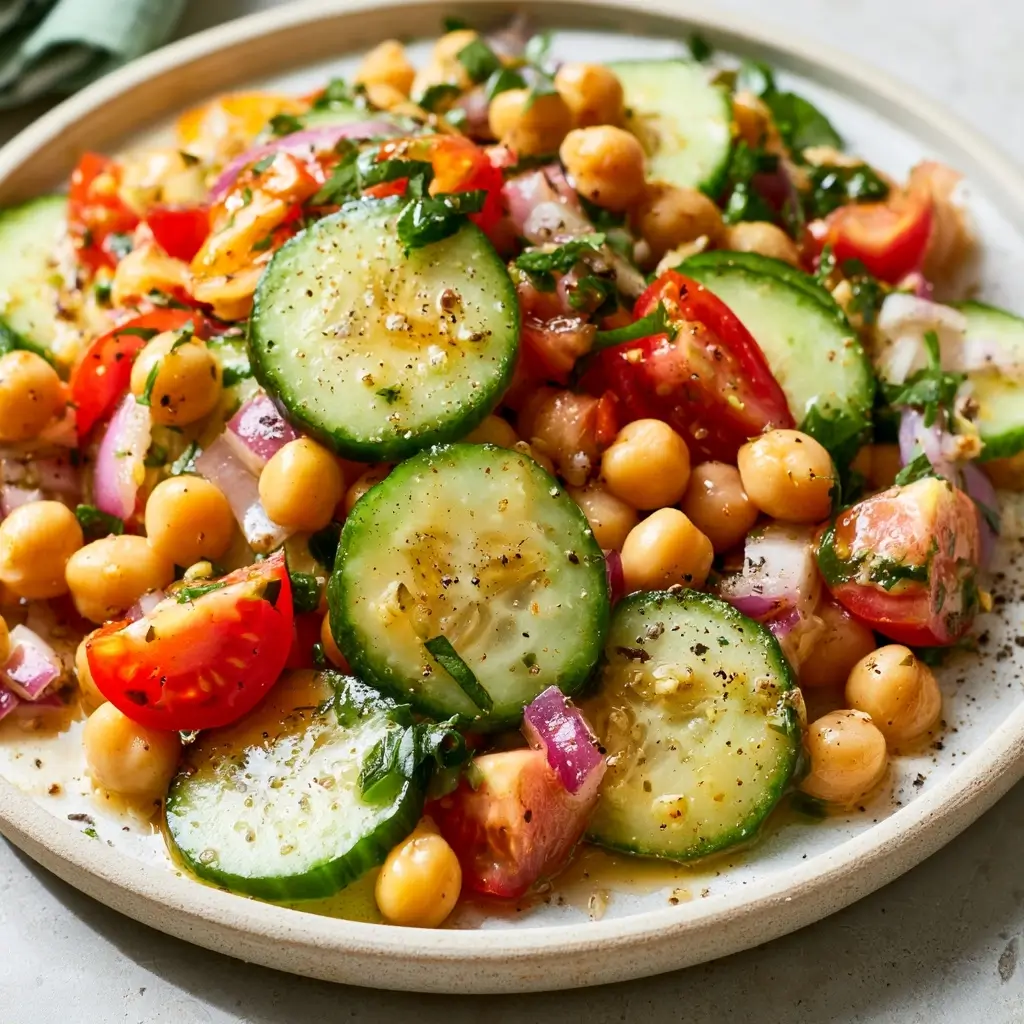 Chickpea Cucumber Salad For Back To School Lunches