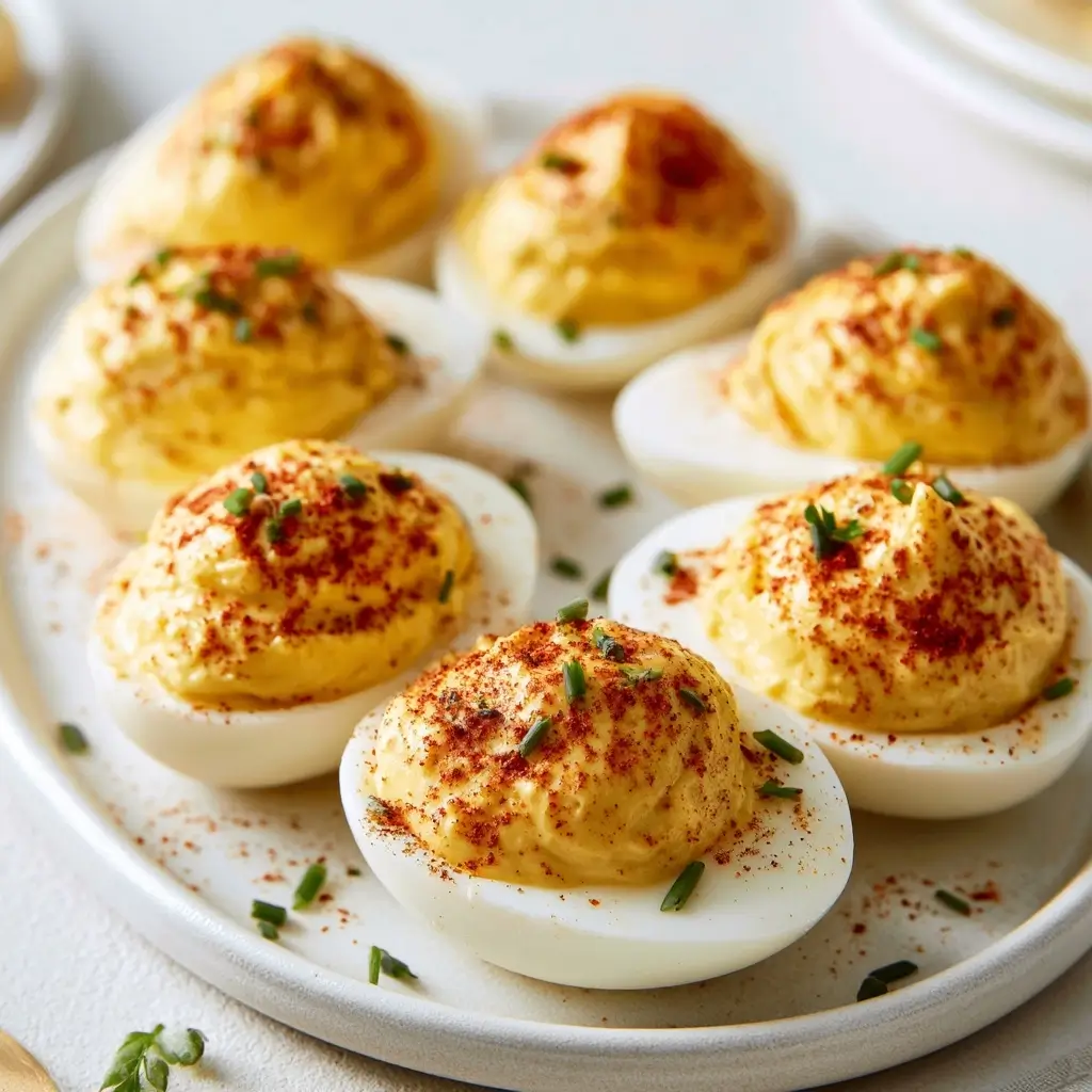 Classic Creamy Deviled Eggs Platter For Easy Entertaining