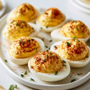 Classic Creamy Deviled Eggs Platter For Easy Entertaining