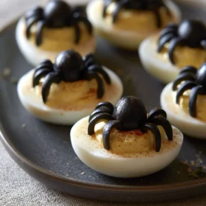 Spider Deviled Eggs For Halloween