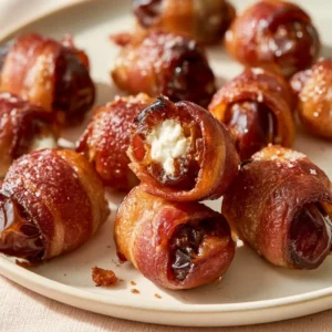 Bacon Wrapped Dates With Goat Cheese | Sweet Savory Appetizer For Any Gathering