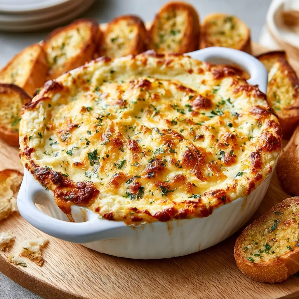 Baked Garlic Bread Dip | Thanksgiving Appetizer