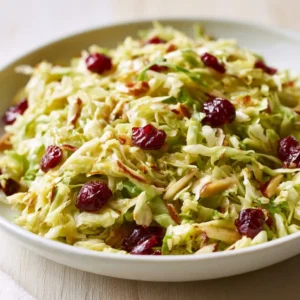 Cranberry Almond Thanksgiving Slaw With Apple Cider Vinaigrette | Thanksgiving Coleslaw Salad