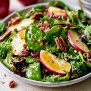 Fresh Apple Pecan Salad With Easy Maple Vinaigrette For Fall & Thanksgiving