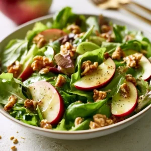 Fresh Walnut Apple Salad For Thanksgiving, Autumn Dinners, Holiday Gatherings