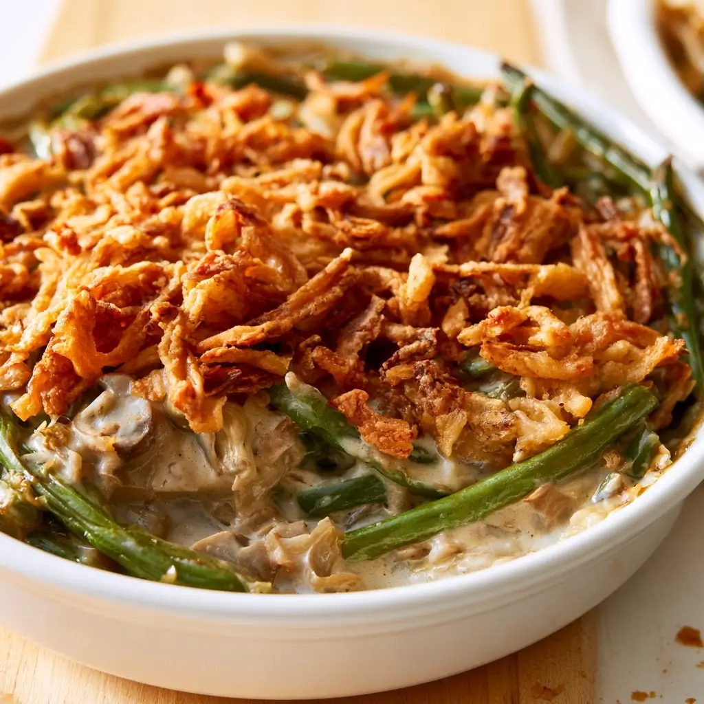 Green Bean Casserole Made With Fresh Green Beans | Thanksgiving Side Dishes