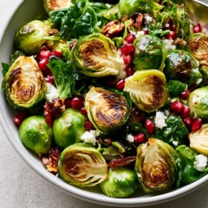 Roasted Brussels Sprouts Salad Perfect For Thanksgiving, Fall And Winter Holiday Gatherings