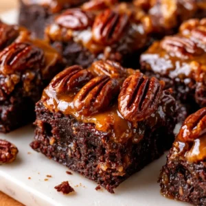Simple & Easy Pecan Pie Brownies