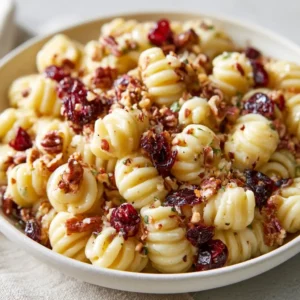 Thanksgiving Cranberry Pecan Pasta Salad