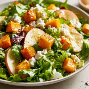 Thanksgiving Salad With Roasted Butternut, Apple & Goat Cheese