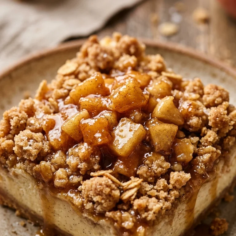 Apple Crumble Cheesecake Bars