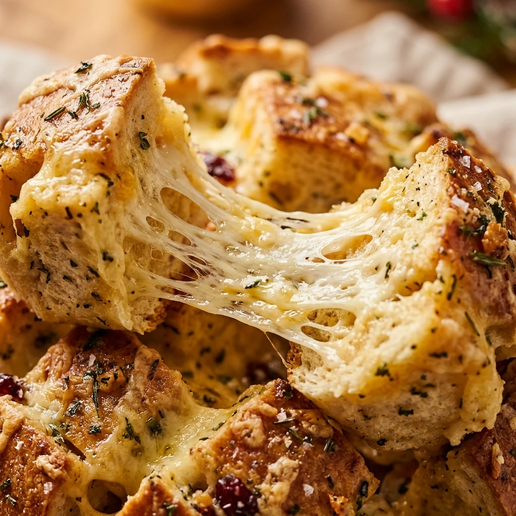 Cheesy Pull Apart Christmas Bread