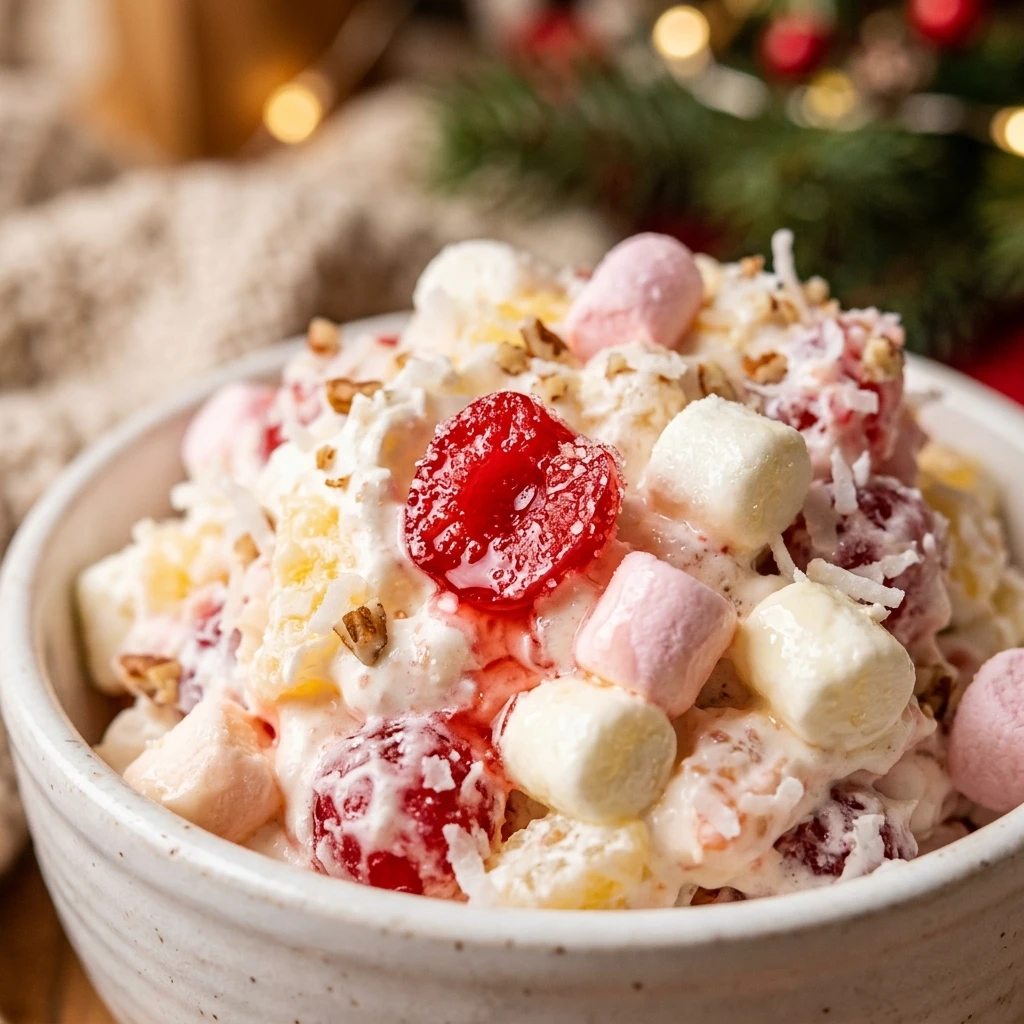 Christmas Cherry Fluff Salad