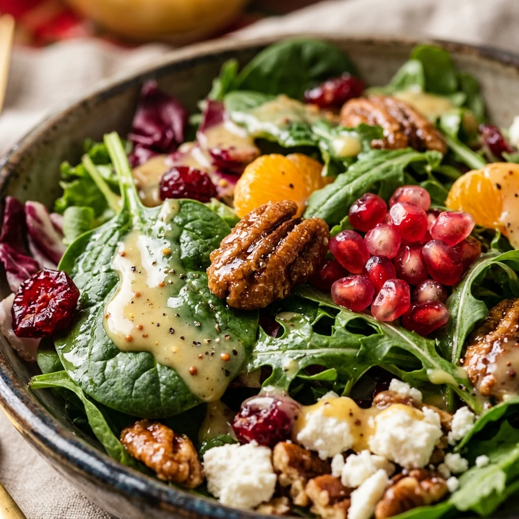 Christmas Salad with Honey Mustard Dressing