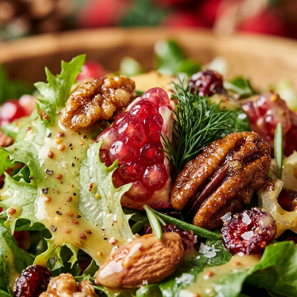 Christmas Salad with Honey Mustard Dressing