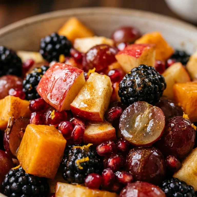 Fall Fruit Salad with Cinnamon Orange Dressing
