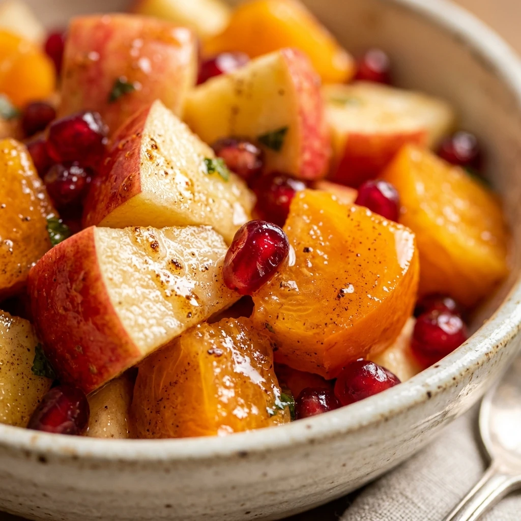 Fall Fruit Salad with Maple-Cinnamon Citrus Dressing