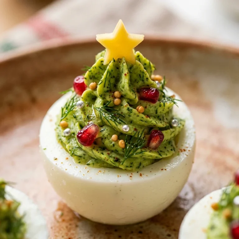 Festive Christmas Tree Deviled Eggs