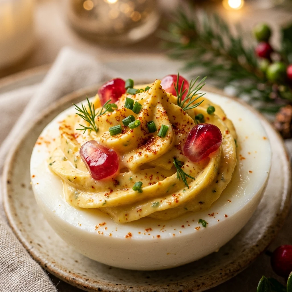 Festive Holiday Deviled Eggs