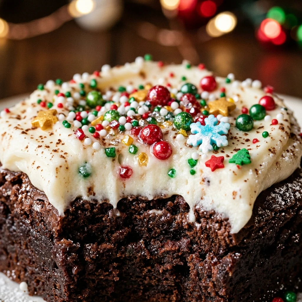 Frosted Christmas Brownies