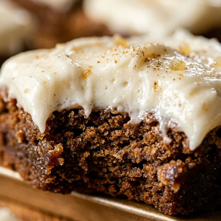 Frosted Gingerbread Brownies
