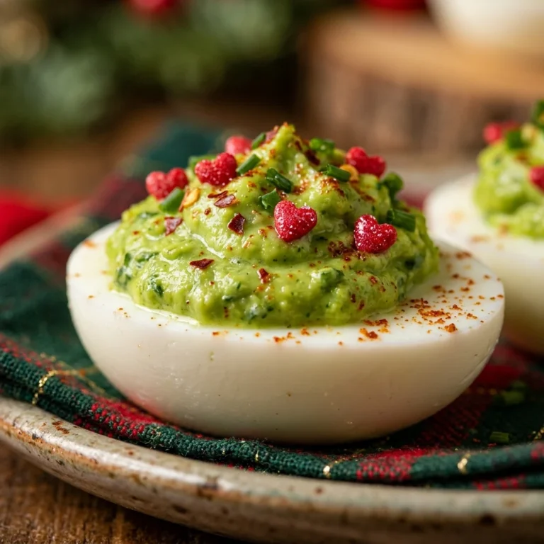 Grinch Themed Deviled Eggs