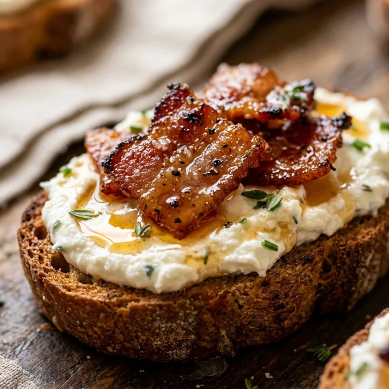 Maple Bacon Goat Cheese Crostini