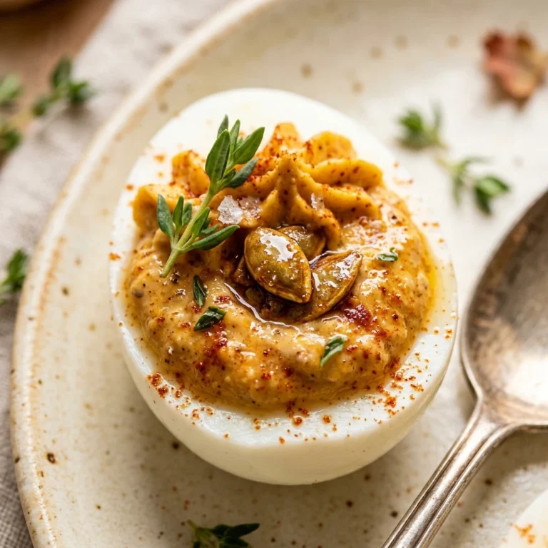 Pumpkin Deviled Eggs For Thanksgiving