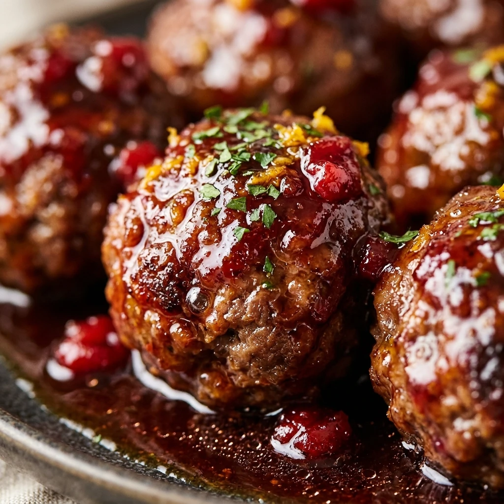 Quick Christmas Cranberry Meatballs